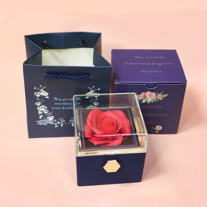 New Soap Rose Flower Jewelry Packaging Gift Box with Drawer Macaron Color Wedding Valentine's Day Birthday Present Boxes Decor - CLICK TIK