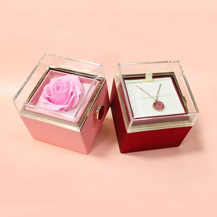 New Soap Rose Flower Jewelry Packaging Gift Box with Drawer Macaron Color Wedding Valentine's Day Birthday Present Boxes Decor - CLICK TIK