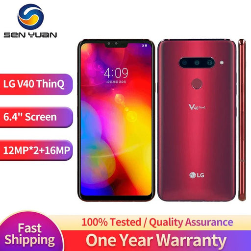 Original LG V40 ThinQ Mobile Phone 6.4'' V409N V405EBW V405UA 6GB RAM 64GB/128GB ROM 16MP Triple Camera LTE Andriod Cellphone - CLICK TIK