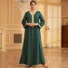 Polka Dot Bronzing Abaya for Women Loose Arabia Dubai Abaya Muslim Dress Women Dinner Evening Dress Robe De Soiree Luxe Vistidos - CLICK TIK