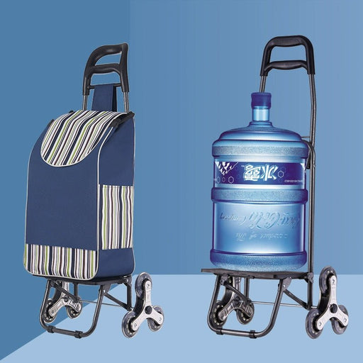 Portable Shopping Climbing Stairs Shopping Cart Luggage Trolley Household Foldable Lightweight Hand Trolley Trailer Elderly Trolley - CLICK TIK