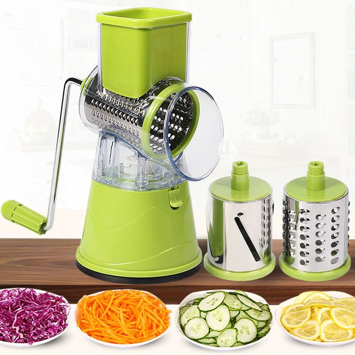 Potato Carrot Cheese Shredder Vegetable Cutter Round Slicer Graters Food Processor Vegetable Chopper kitchen Roller Gadgets Tool - CLICK TIK