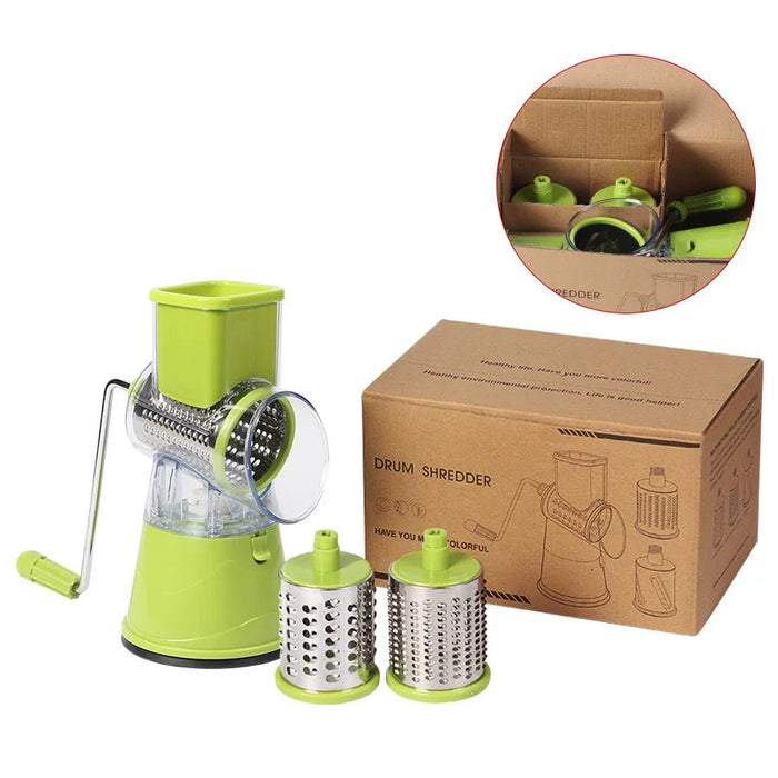 Potato Carrot Cheese Shredder Vegetable Cutter Round Slicer Graters Food Processor Vegetable Chopper kitchen Roller Gadgets Tool - CLICK TIK