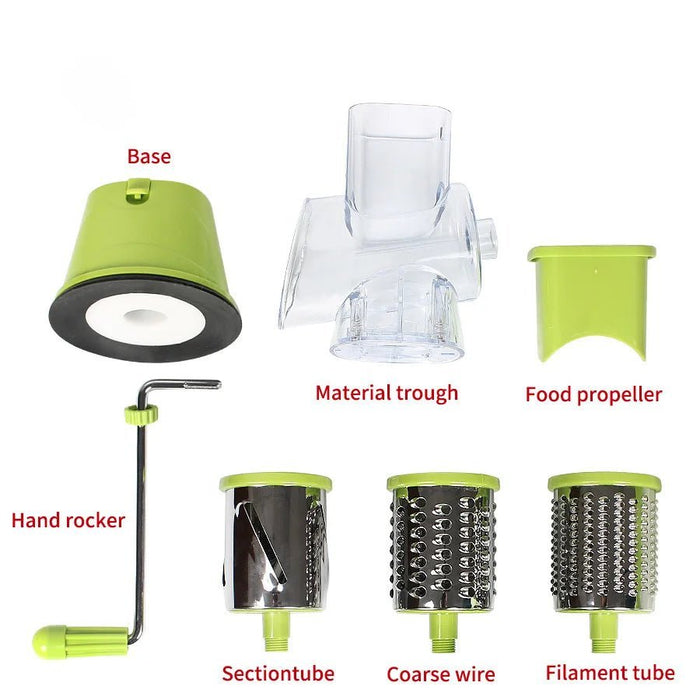 Potato Carrot Cheese Shredder Vegetable Cutter Round Slicer Graters Food Processor Vegetable Chopper kitchen Roller Gadgets Tool - CLICK TIK