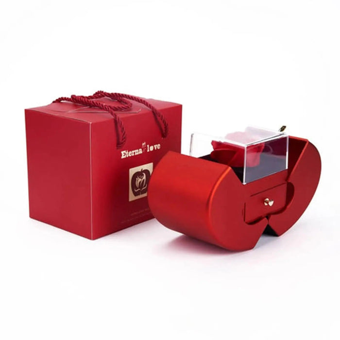 Preserved Real Red Rose With Hollow Clavicle Necklace - ''TO MY LOVE'',Jewelry Boxes with Necklace For Girlfriend/Wife/Mom Gifts - CLICK TIK