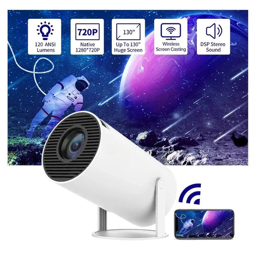Projector HY300 PRO 4K Android 11 Dual Wifi6 260ANSI Allwinner H713 BT5.0 1080P 1280*720P Home Cinema Outdoor Projetor - CLICK TIK