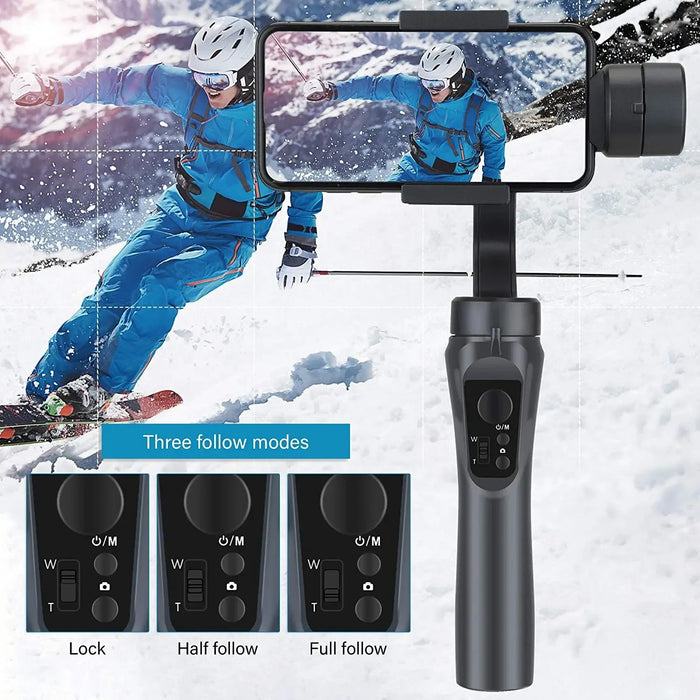 QAML Gimbal Stabiliser F6 3 - Axis/R15 Single - Axis Mobile Gimbal for Xiaomi iPhone 14 Pro Max YouTube TikTok Vlog Video Recording - CLICK TIK