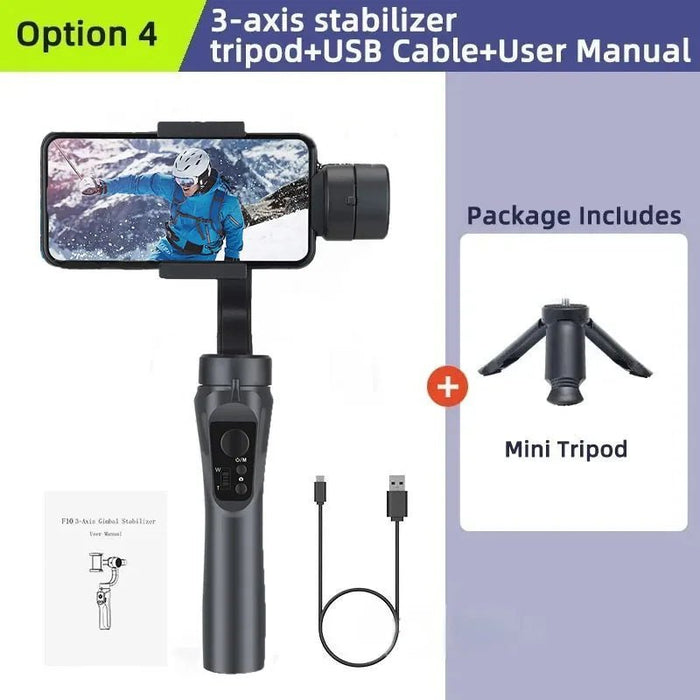 QAML Gimbal Stabiliser F6 3 - Axis/R15 Single - Axis Mobile Gimbal for Xiaomi iPhone 14 Pro Max YouTube TikTok Vlog Video Recording - CLICK TIK