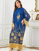Ramadan Middle East Islamic Muslim Luxury Fashion Robe Women's Wear European and American Bat Sleeves Tassel Spliced Abaya Dress - CLICK TIK