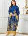 Ramadan Middle East Islamic Muslim Luxury Fashion Robe Women's Wear European and American Bat Sleeves Tassel Spliced Abaya Dress - CLICK TIK
