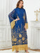 Ramadan Middle East Islamic Muslim Luxury Fashion Robe Women's Wear European and American Bat Sleeves Tassel Spliced Abaya Dress - CLICK TIK