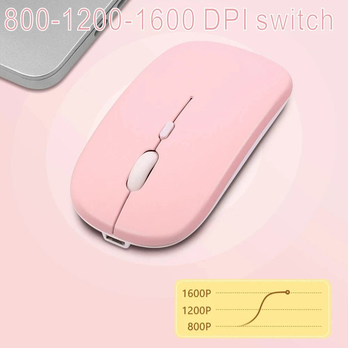 Rechargeable Bluetooth Mouse Wireless Dual Mode 5.2 Silent Computer gaming Ergonomic Mouse 2.4 USB for PC Laptops - CLICK TIK