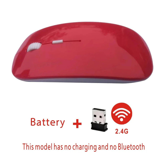 Rechargeable Bluetooth Mouse Wireless Dual Mode Electronics Silent Computer gaming Ergonomic Gamer 2.4 USB for PC Laptops - CLICK TIK