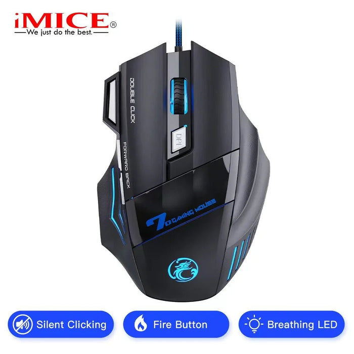 Rechargeable Bluetooth Mouse Wireless PC Gamer Mouse Computer Gaming Mouse Ergonomic Mause 5500 DPI Mice For Laptop Ipad - CLICK TIK