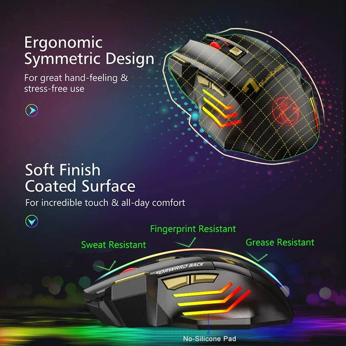 Rechargeable Bluetooth Mouse Wireless PC Gamer Mouse Computer Gaming Mouse Ergonomic Mause 5500 DPI Mice For Laptop Ipad - CLICK TIK