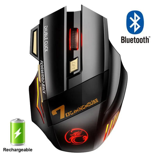 Rechargeable Wireless Mouse Bluetooth Gamer Gaming Mouse Computer Ergonomic Mause With Backlight RGB Silent Mice For Laptop PC - CLICK TIK