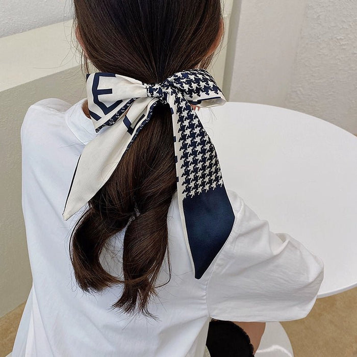 Robin Satin Elegant Hair Band Small Silk Scarf - CLICK TIK