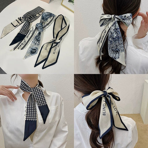 Robin Satin Elegant Hair Band Small Silk Scarf - CLICK TIK