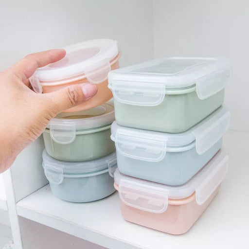 Round Mini Refrigerator Crisper Storage Box PP Food Storage Box for Kitchen Seal Box Lunch Grains Tank Sorting Container - CLICK TIK