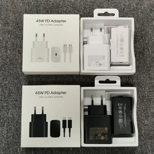 Samsung Fast Charger 45W PD Super Fast Charging Adapter For Galaxy Z Flip Fold 5 4 3 2 S20 S21 S22 S23 S24 Note 20 Ultra 10 Plus - CLICK TIK