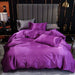 Satin Silk Bedding Set 3: Duvet Cover + Pillowcases Quilt Cover + Double Pillowcase - CLICK TIK