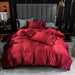 Satin Silk Bedding Set 3: Duvet Cover + Pillowcases Quilt Cover + Double Pillowcase - CLICK TIK