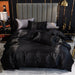 Satin Silk Bedding Set 3: Duvet Cover + Pillowcases Quilt Cover + Double Pillowcase - CLICK TIK