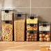 Sealed plastic food storage box cereal candy Dried jars with lid fridge storageTank containers household items kitchen organizer - CLICK TIK