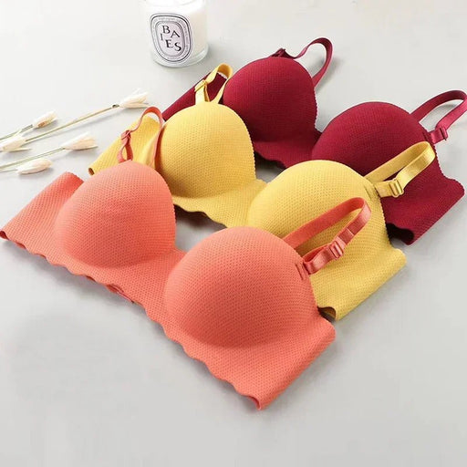 Sexy Bras Push Up Seamless Underwear Women Solid Color Wireless Lingerie Feamle One - pieces Gather Convertible Straps Brassiere - CLICK TIK