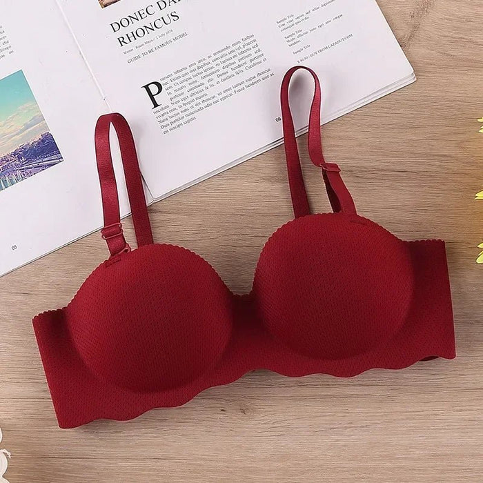 Sexy Bras Push Up Seamless Underwear Women Solid Color Wireless Lingerie Feamle One - pieces Gather Convertible Straps Brassiere - CLICK TIK