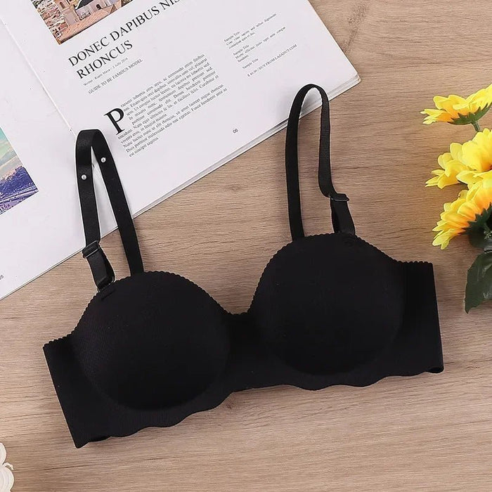 Sexy Bras Push Up Seamless Underwear Women Solid Color Wireless Lingerie Feamle One - pieces Gather Convertible Straps Brassiere - CLICK TIK