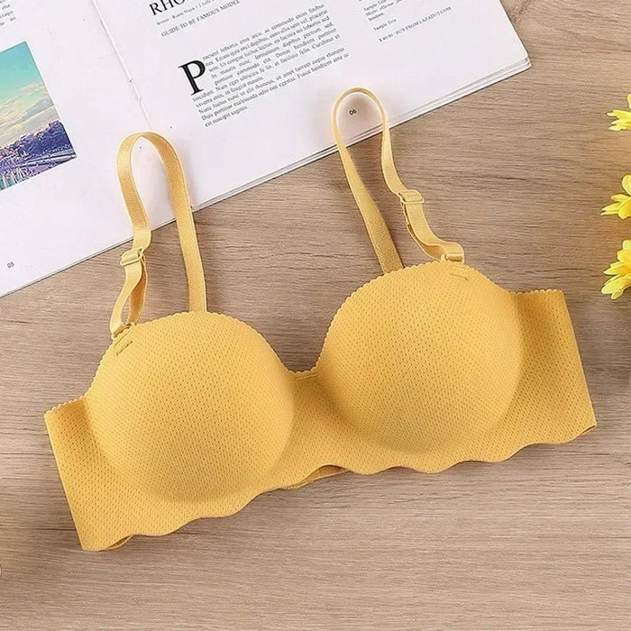 Sexy Bras Push Up Seamless Underwear Women Solid Color Wireless Lingerie Feamle One - pieces Gather Convertible Straps Brassiere - CLICK TIK