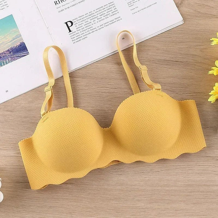 Sexy Bras Push Up Seamless Underwear Women Solid Color Wireless Lingerie Feamle One - pieces Gather Convertible Straps Brassiere - CLICK TIK
