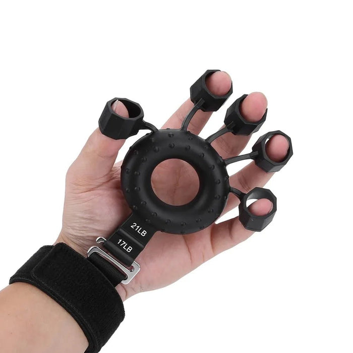Silicone Adjustable Finger Extensor Exerciser Gripper Finger Strengthener with Wristband Hand Muscle Trainer for Climbing Guitar - CLICK TIK