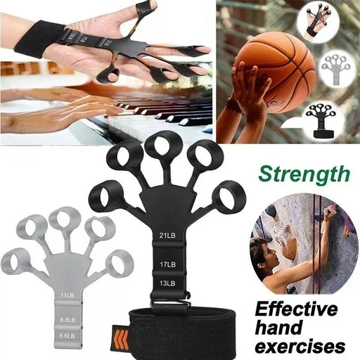 Silicone Grip Training and Exercise Finger Exercise Stretcher Hand Strengthener Arthritis Grip Trainer Hand Brush Expander Grips - CLICK TIK