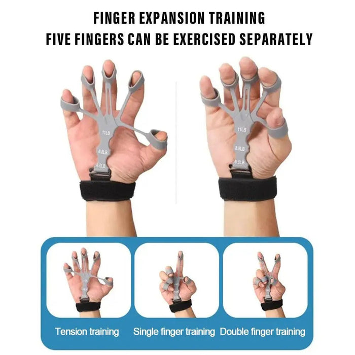 Silicone Grip Training And Exercise Finger Exercise Stretcher Hand Strengthener Arthritis Grip Trainer Hand Brush Expander Grips - CLICK TIK