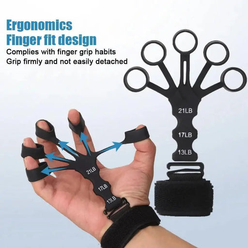 Silicone Grip Training And Exercise Finger Exercise Stretcher Hand Strengthener Arthritis Grip Trainer Hand Brush Expander Grips - CLICK TIK