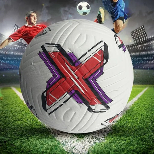 Soccer Ball Official Size 5 Three Layer Wear Rsistant Durable Soft PU Leather Seamless Football Team Match Group Train Game Play - CLICK TIK