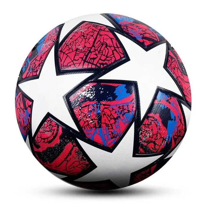 Soccer Ball Official Size 5 Three Layer Wear Rsistant Durable Soft PU Leather Seamless Football Team Match Group Train Game Play - CLICK TIK