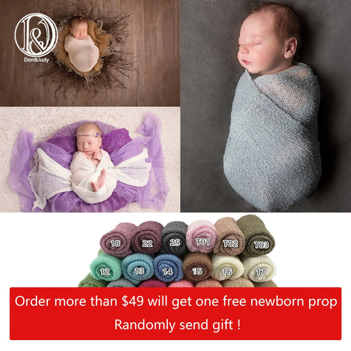 Soft Knit Stretchy Wraps Swaddle For Newborn Baby Photography Props Kids Receiving Blankets Cloth Accessories For Photo Shooting - CLICK TIK