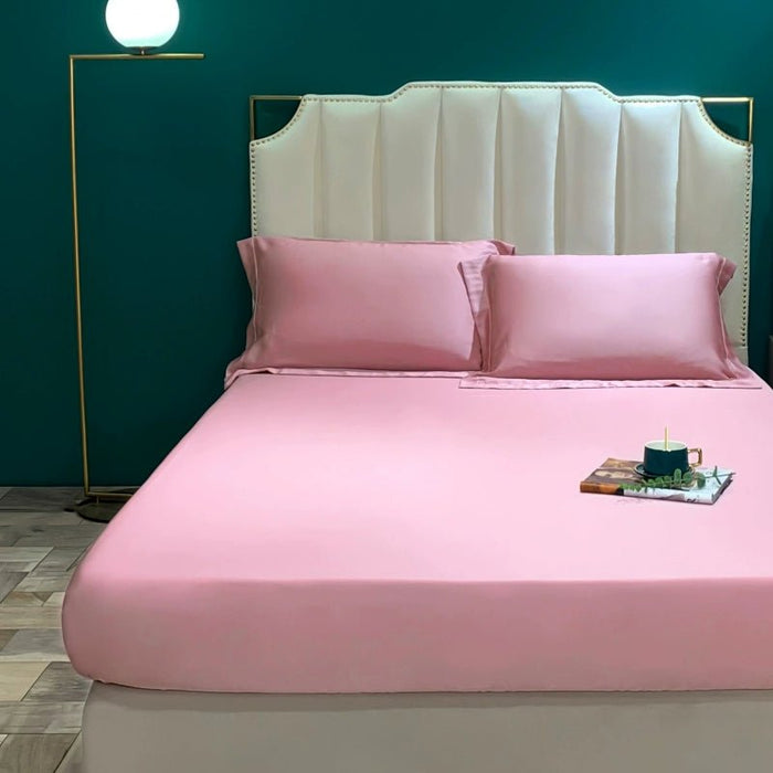 Special Offer Austria Import 80S Lanjing Tencel Satin Pillowcase 1.8M Fitted Sheet and Bed Sheet Simmons Protective Cover - CLICK TIK
