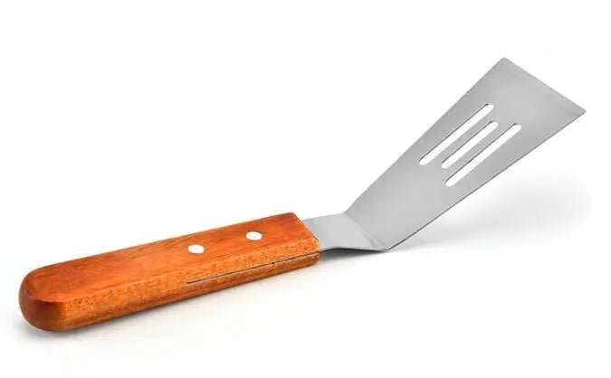 Stainless Steel Metal BBQ Grill Turner Spatula Kitchen Cooking Utensils Accessories For Cutlets Bacon Teppanyaki Pancake - CLICK TIK