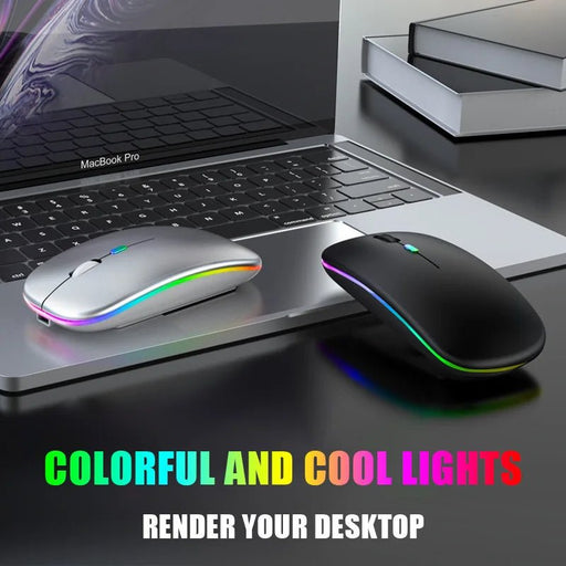 Tablet Phone Computer Bluetooth Wireless Mouse Charging Luminous 2.4G USB Wireless Mouse Portable Mouse - CLICK TIK