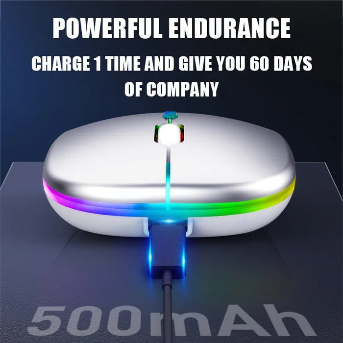Tablet Phone Computer Bluetooth Wireless Mouse Charging Luminous 2.4G USB Wireless Mouse Portable Mouse - CLICK TIK