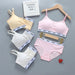 Teenagers Girls Lingerie Cotton Underwear Sets Kids Young Girls Training Bras Puberty Students Bra Vest Brassiere Panties 8 - 16Y - CLICK TIK