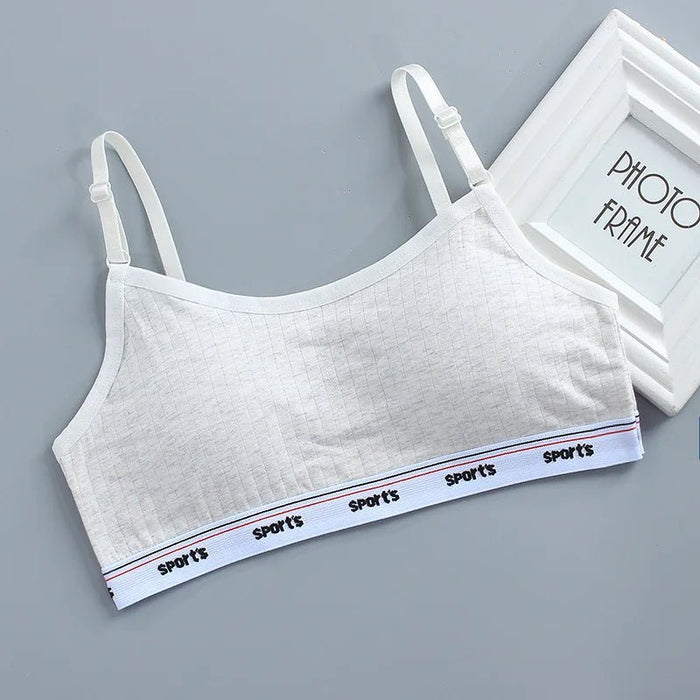 Teenagers Girls Lingerie Cotton Underwear Sets Kids Young Girls Training Bras Puberty Students Bra Vest Brassiere Panties 8 - 16Y - CLICK TIK