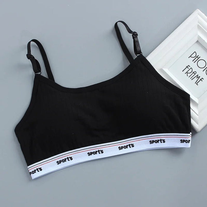 Teenagers Girls Lingerie Cotton Underwear Sets Kids Young Girls Training Bras Puberty Students Bra Vest Brassiere Panties 8 - 16Y - CLICK TIK