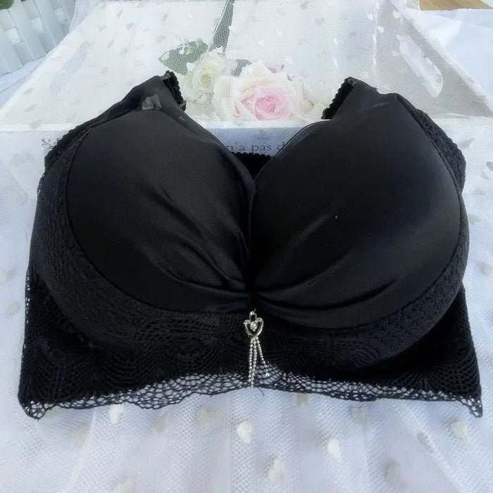 Thickened and extra thick 12CM small chest gathered bra without steel ring, bra with side breasts and sexy underwear - CLICK TIK
