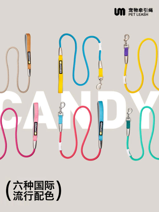 Unmixed Contrast Color Hand Holding Rope Single Tow Rope Cat Dog Chain Go out Hand Holding Rope Teddy Corgi Dog Leash Walking Cat - CLICK TIK