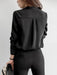 V Neck Gas Field Black Formal Wear All - Match Anti - Wrinkle Satin - CLICK TIK